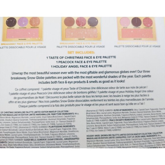 Too Faced Let It Snow Globes Makeup Collection NIB Collectible Gift Set Palettes - Picture 7 of 9